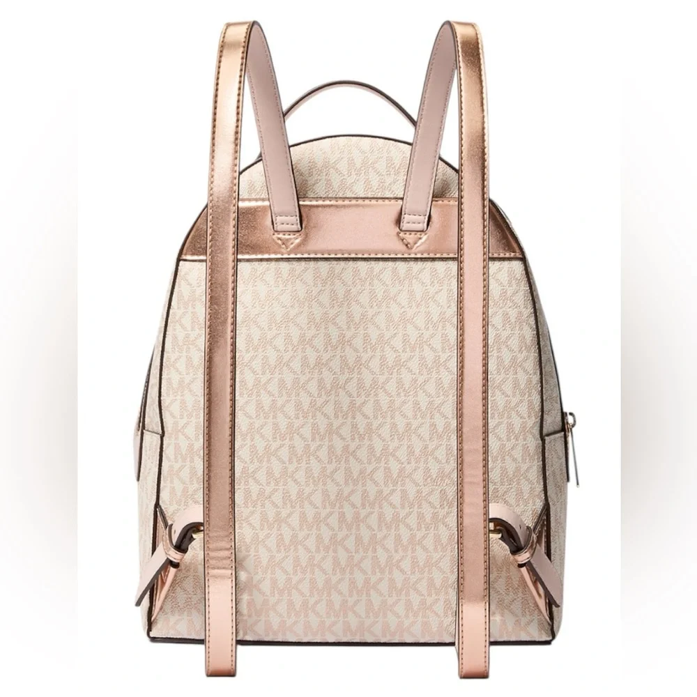 Michael Kors New Rose Gold Two-Tone Sheila Signature Medium Backpack